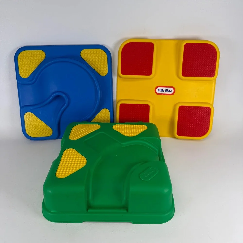 Little Tikes Sensory Stepping Stones Balance Path Tiles Blue Green Yellow Set 3
